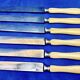 6 antique dessert cheese knives from the 19th century