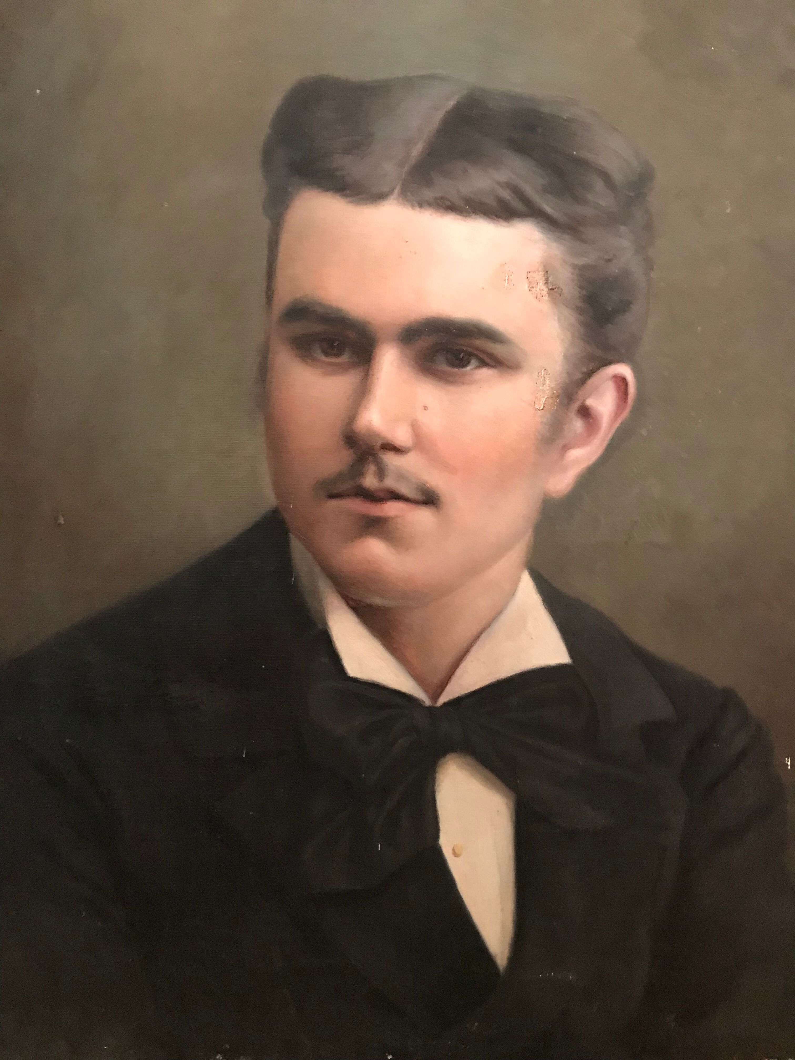 Portrait of a man oil on canvas 19th