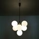 Brass and opaline glass Sputnik chandelier by Kaiser Leuchten