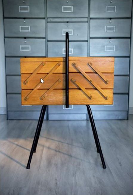 Worker, work box, metal and wood year 50-60