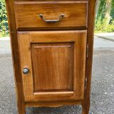 Louis XV wooden chest of drawers and bedside table