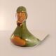 Plat de service fois gras tête canard duck serving dish vintage nöel christmas