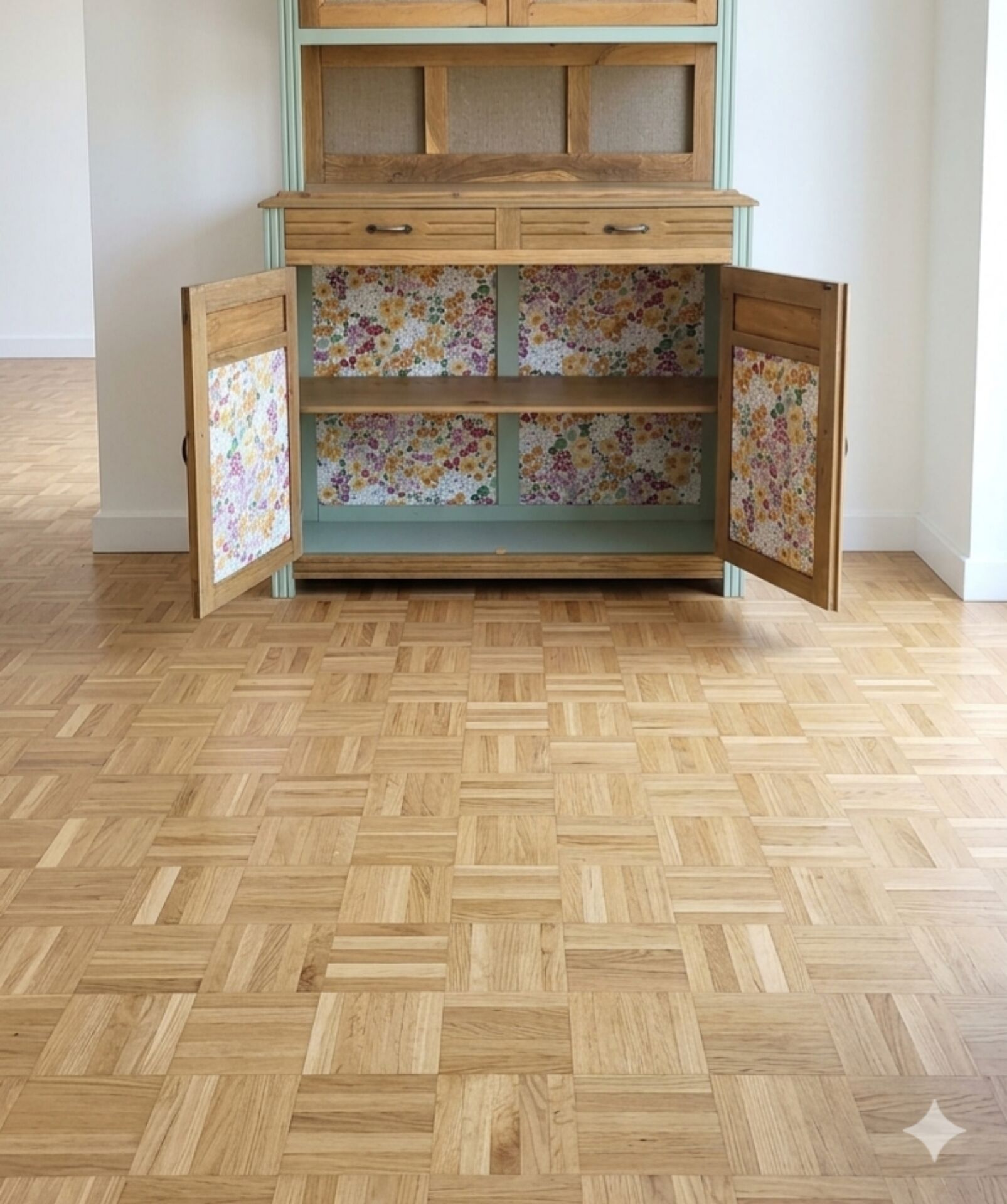 Art Deco sideboard in light oak