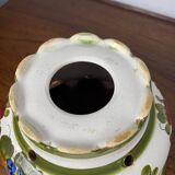 Pair of hand-painted ceramic pendant lights, 1980