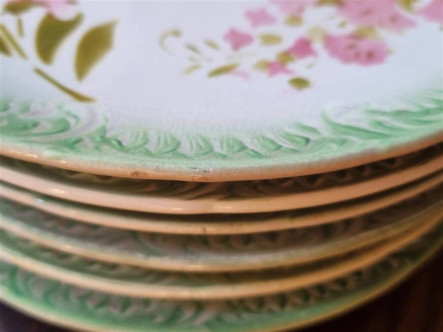 Digoin & Sarreguemines dessert plates