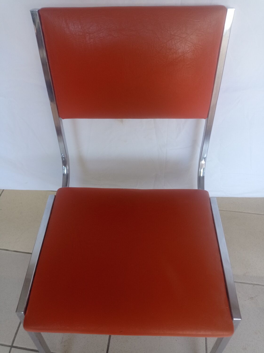 Chaise vintage orange