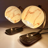 Pair of bauhaus art deco lamps 30s