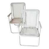 Deux fauteuils pliables 1960 Grand soleil & Luigi Plebani Vintage.