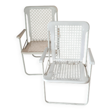 Two folding chairs 1960 Grand Soleil & Luigi Plebani Vintage.