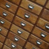 Dutch beech apothecary, filing cabinet, 1950s