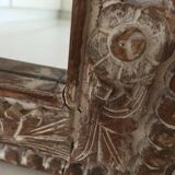 Miroir Shabby, cadre en bois sculpté