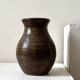French workshop vase in pyrite stoneware from around 1950.