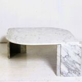 Italian teardrop marble coffee table, 1980s, made by