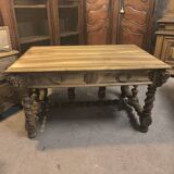 19th century desk in natural solid walnut.