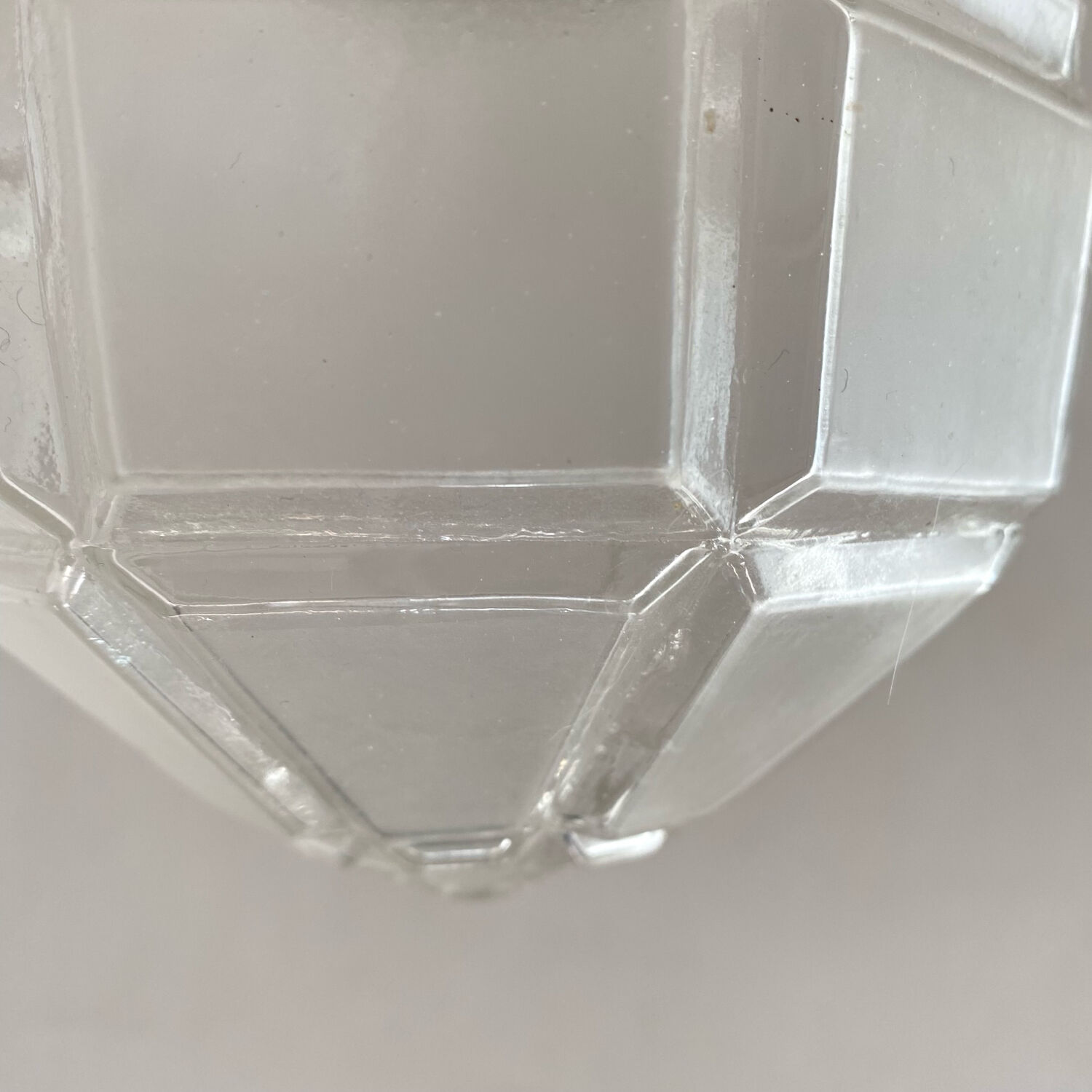 Art Deco glass and chrome pendant light