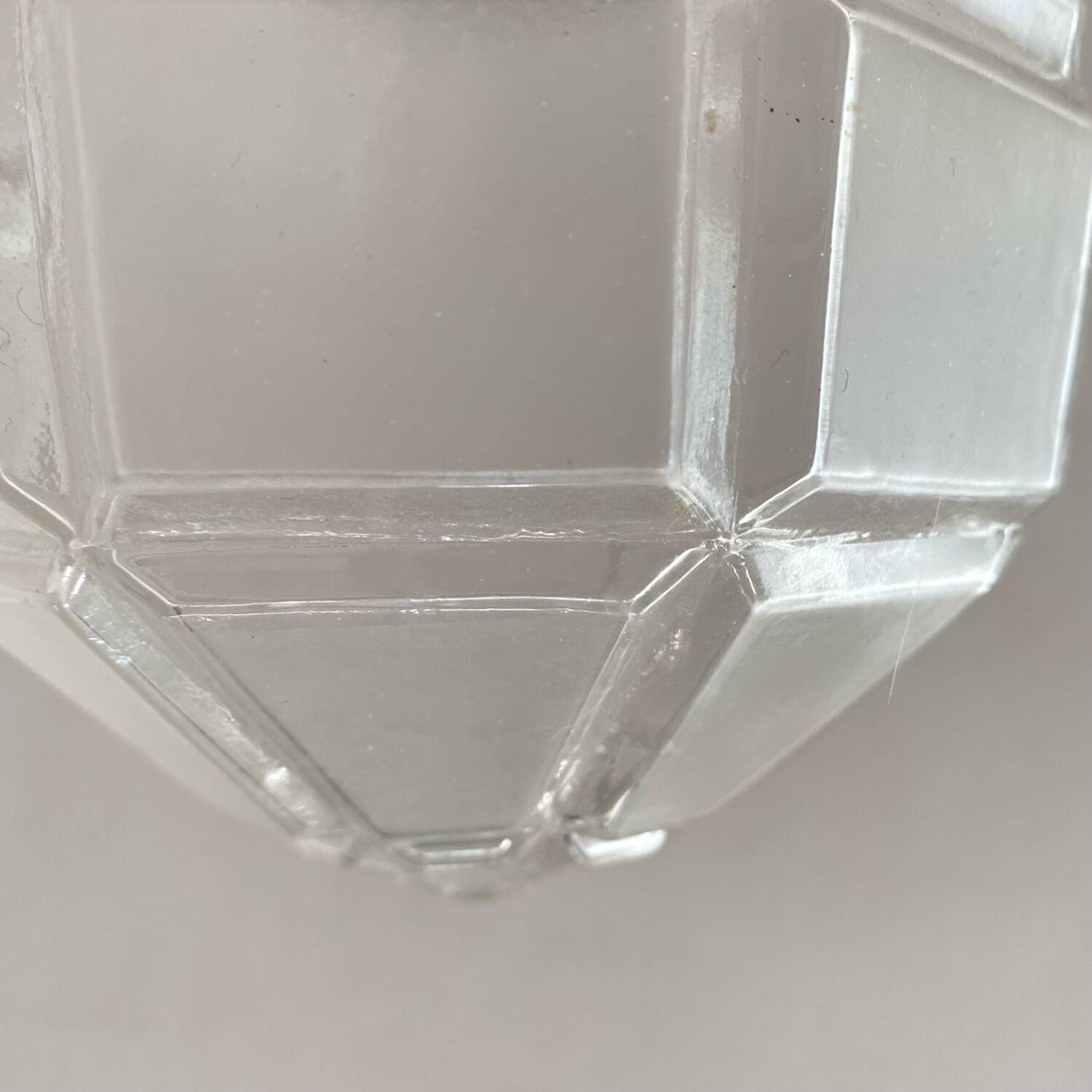 Art Deco glass and chrome pendant light