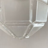 Art Deco glass and chrome pendant light