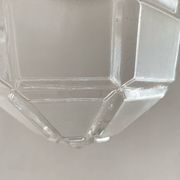 Art Deco glass and chrome pendant light