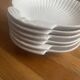 Elegant set of 6 dessert or starter plates in glazed earthenware.