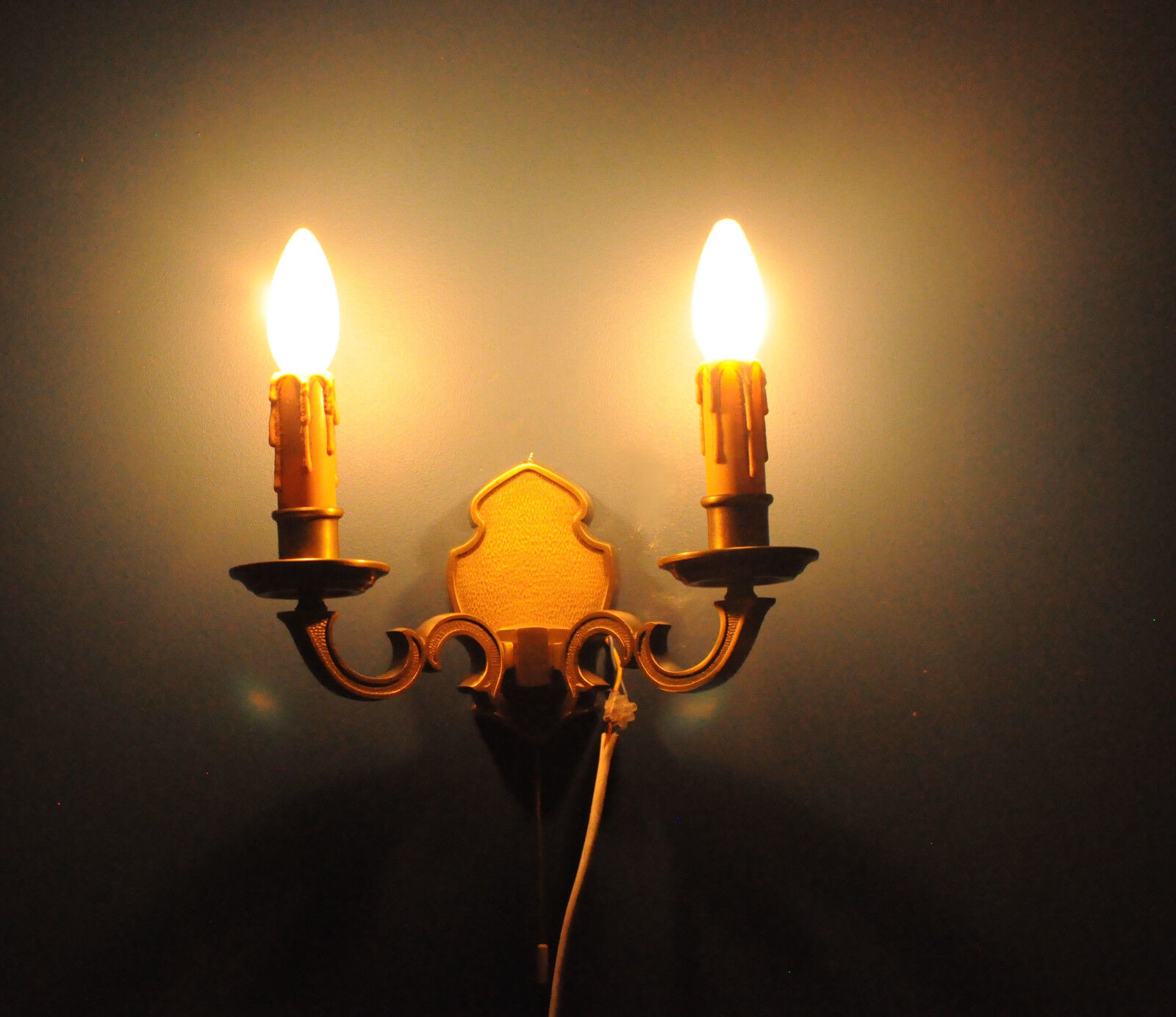 Pair of brass sconces