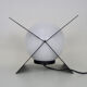Lamp Luz Eva Maison Gautier structure in black metal and globe in white plastic