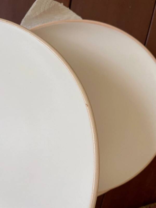Assiette 26 cm grès blanc