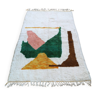 Tapis marocain en laine fait main traditionnelle 250cmx150cm