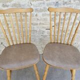 Pair of Baumann bistro chairs, Menuet model
