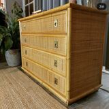 Commode bambou/laiton Dal Vera 1960