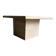 Natural beige travertine coffee table from the 1970s — minimalist Italian design, solid square top