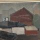 Large Original Swedish Oil on Canvas – “Bangård” by Fred Andersson – Signed – Vintage & Framed – 80 × 69 cm (31.5" × 27.2")