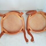 Set of 4 wooden and cane chairs in the Regency style