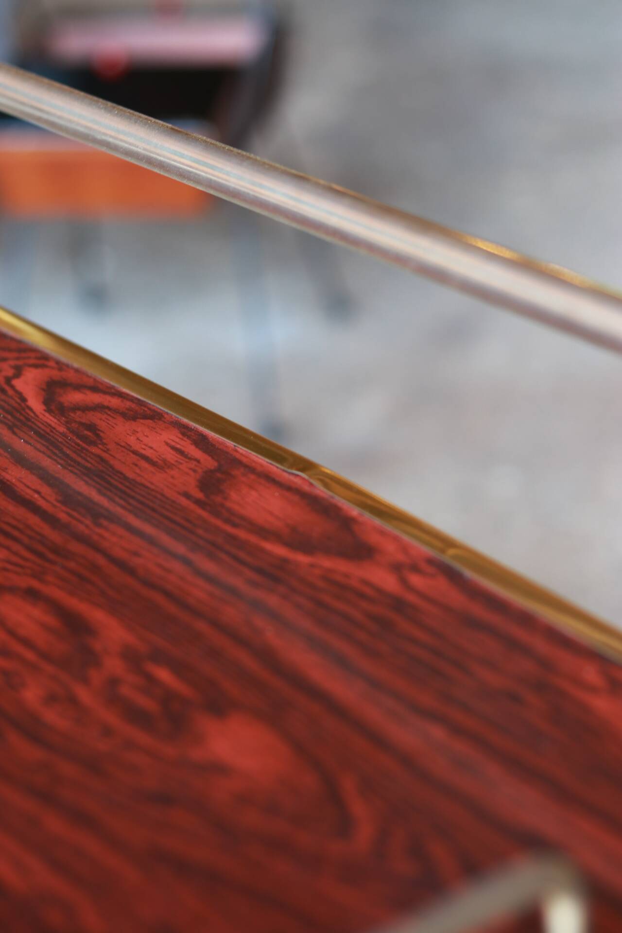 Vintage gold mini-bar trolley