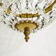 Former 2-light bronze hot air balloon chandelier, glass stamps. Year 50