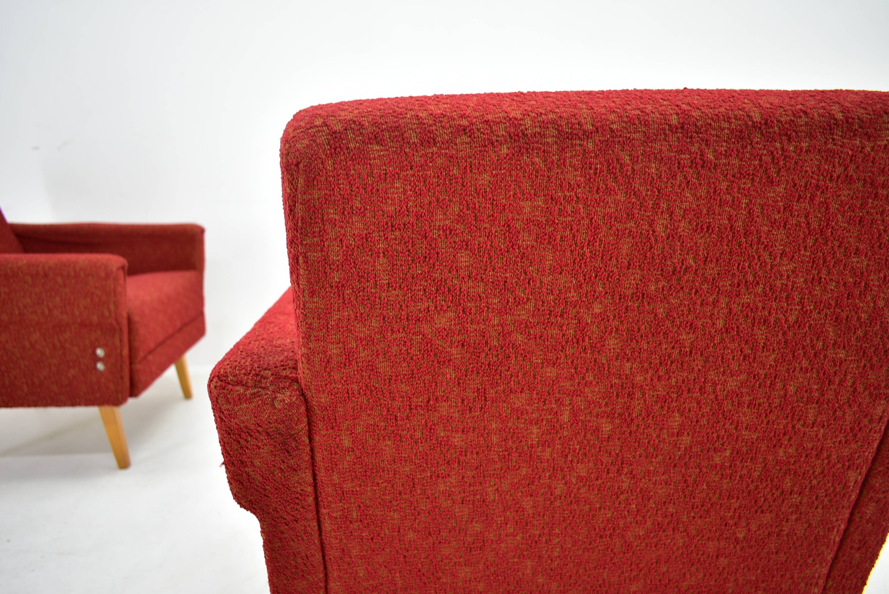 Paire de fauteuils des années 1950, Tchécoslovaquie