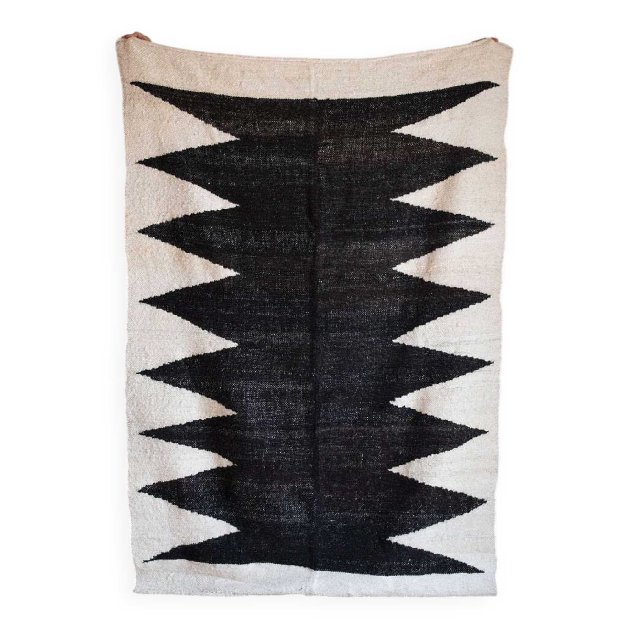 Argentinean rug 100% pure black wool