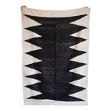 Tapis argentin 100% pure laine noir
