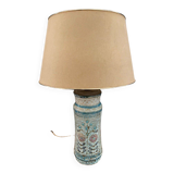 Ceramic lamp unique piece Danuta Le Henaff Larmor mid 20th floral