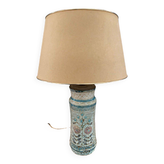 Lampe en céramique pièce unique Danuta Le Henaff Larmor milieu XXe floral