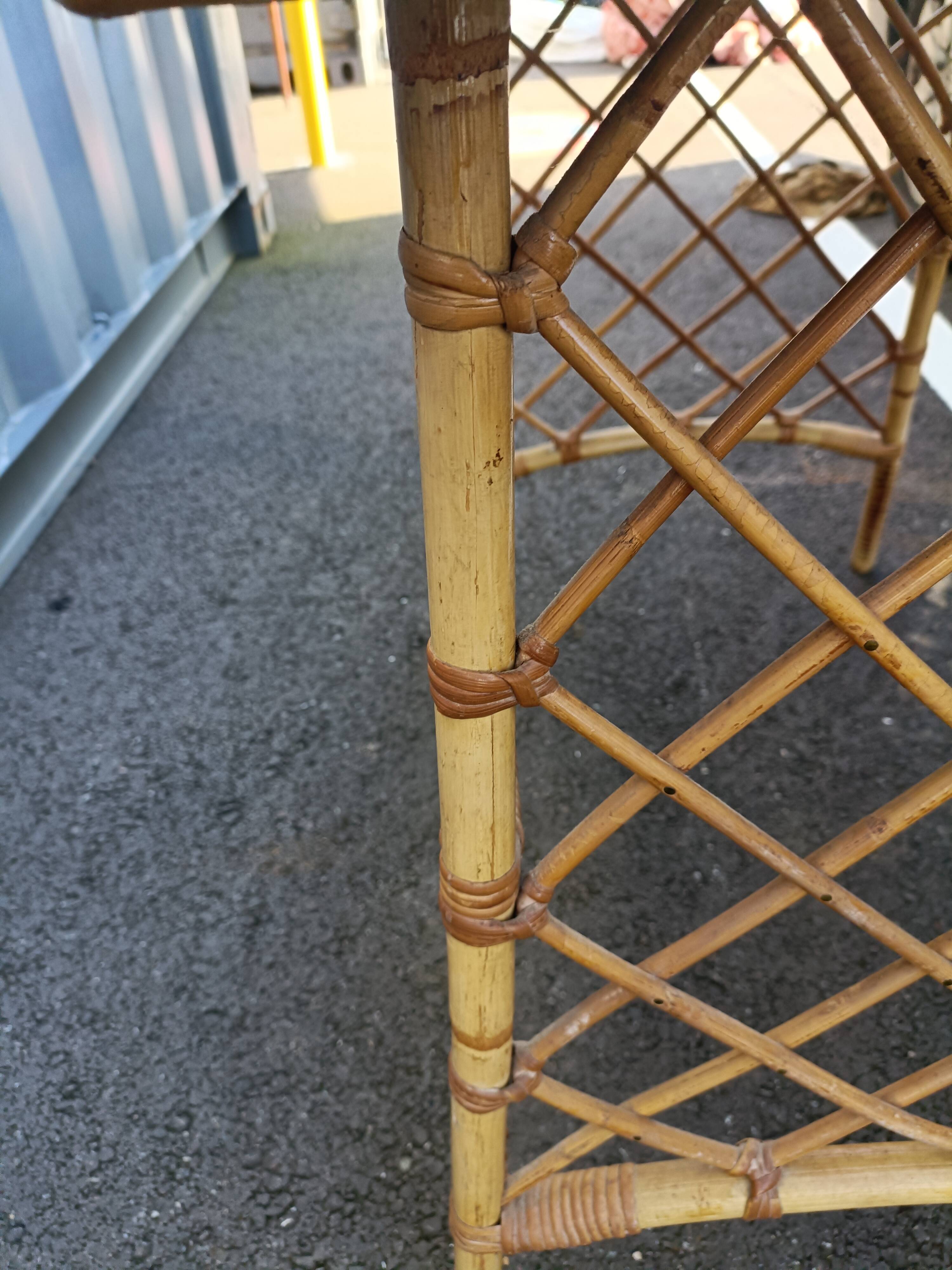 Desk in vintage rattan XXeme