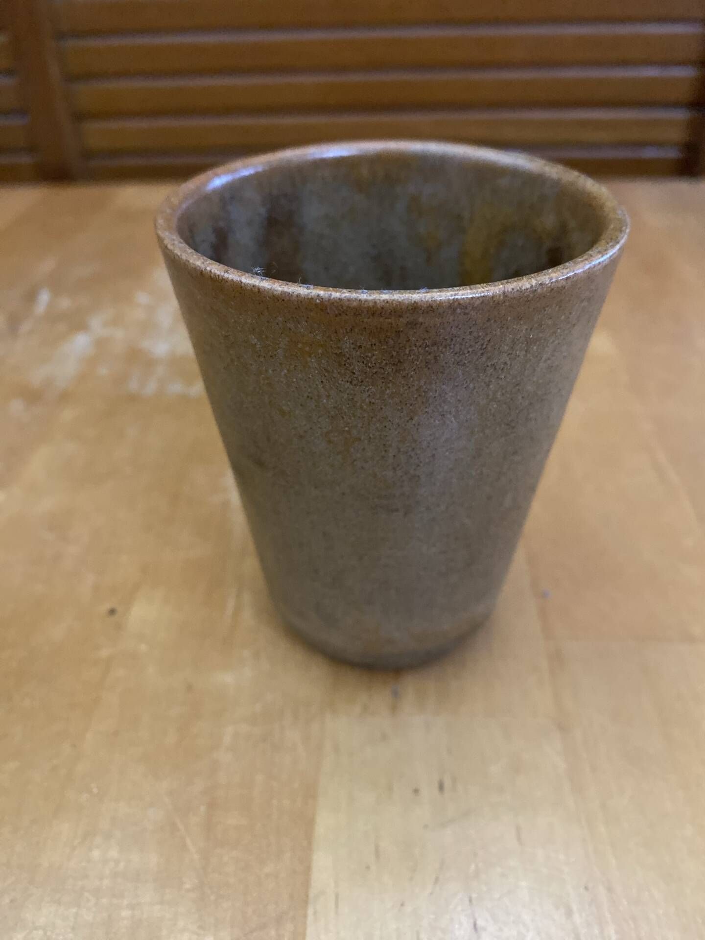 Set of 7 Cups Mugs DIGOIN Beige Stoneware Made In France Vintage #E