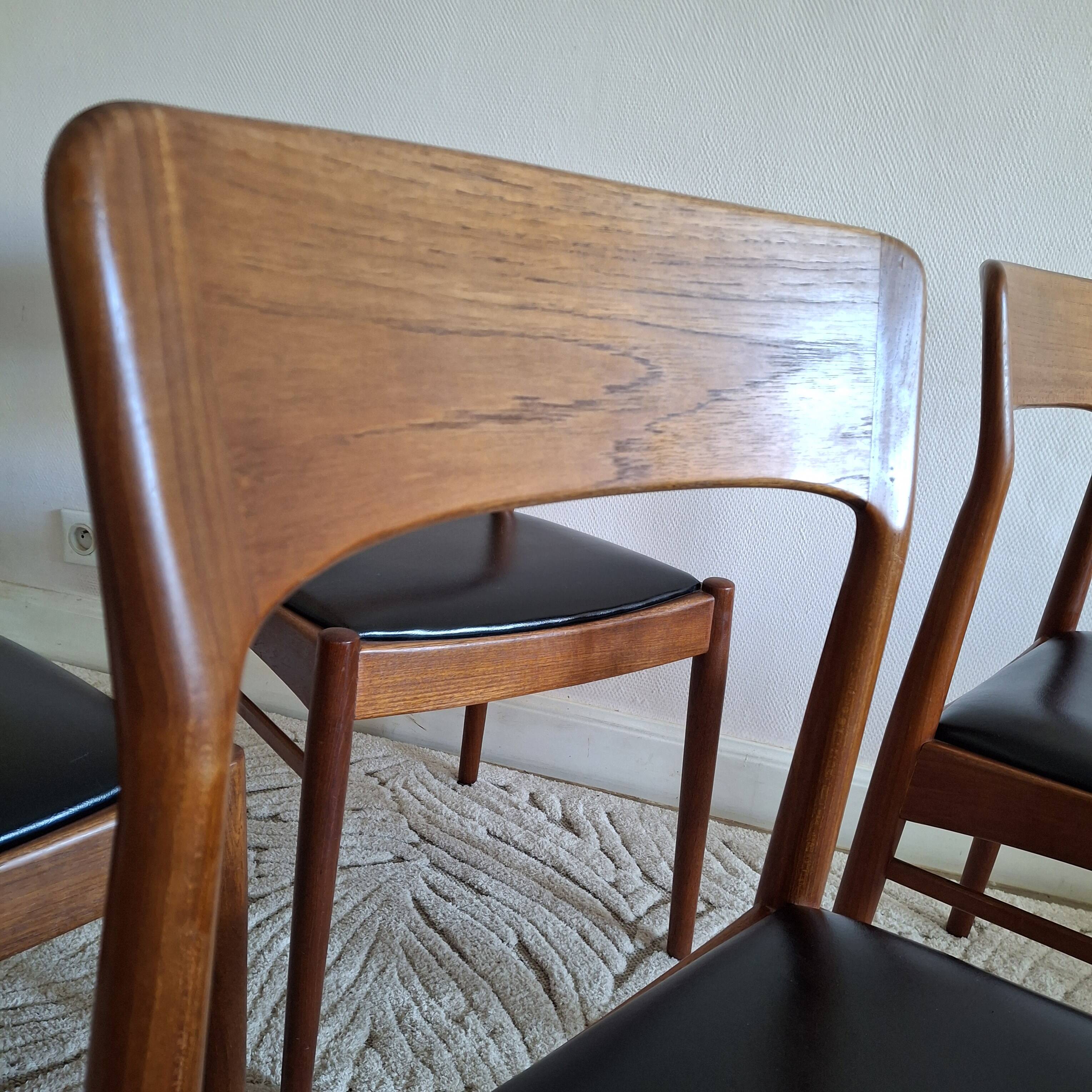 Danish dining chairs by Kai Kristiansen K.S.
