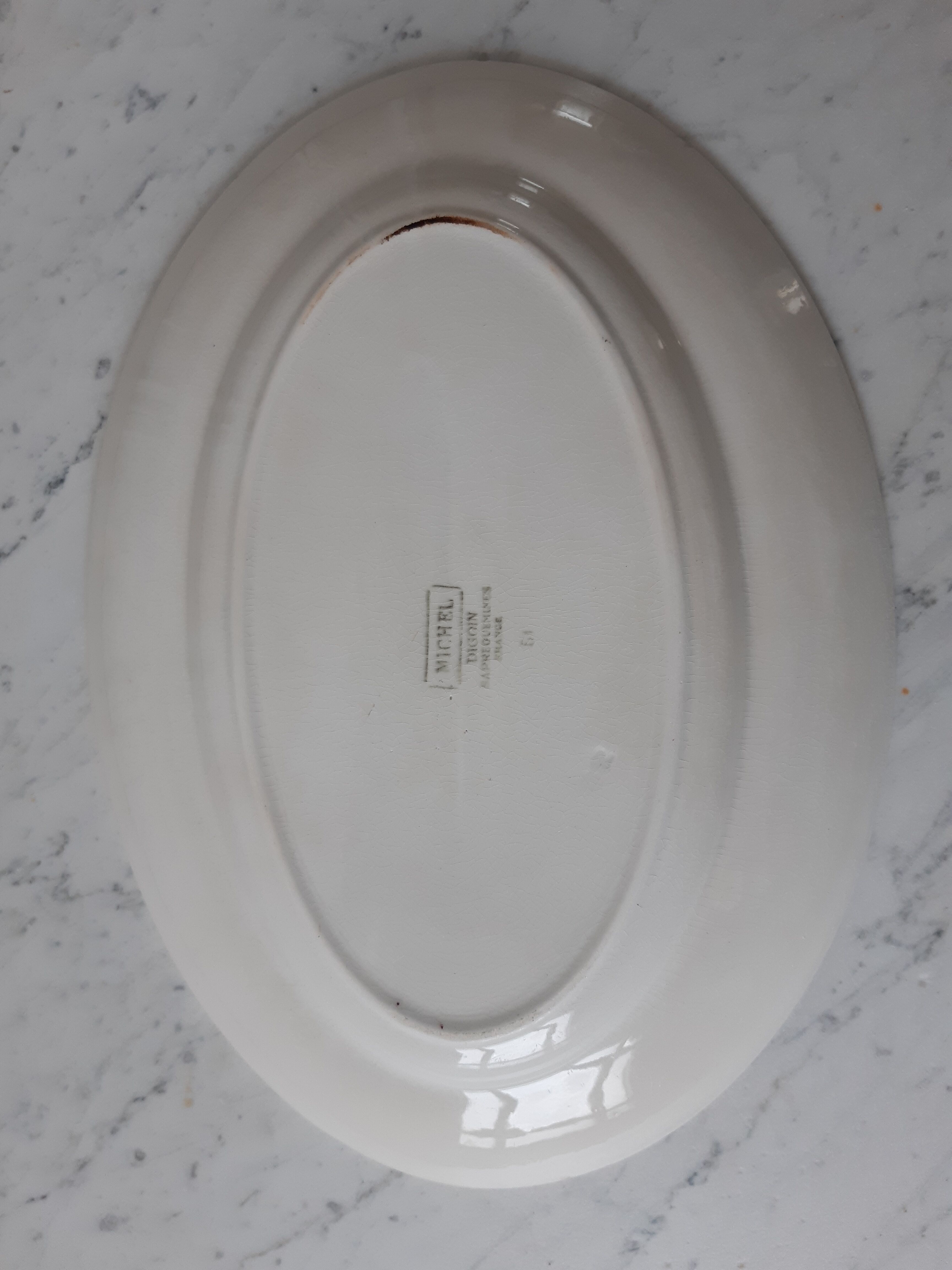 Plat Digoin Sarreguemines modèle Michel