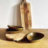 Set of 3 wooden cups