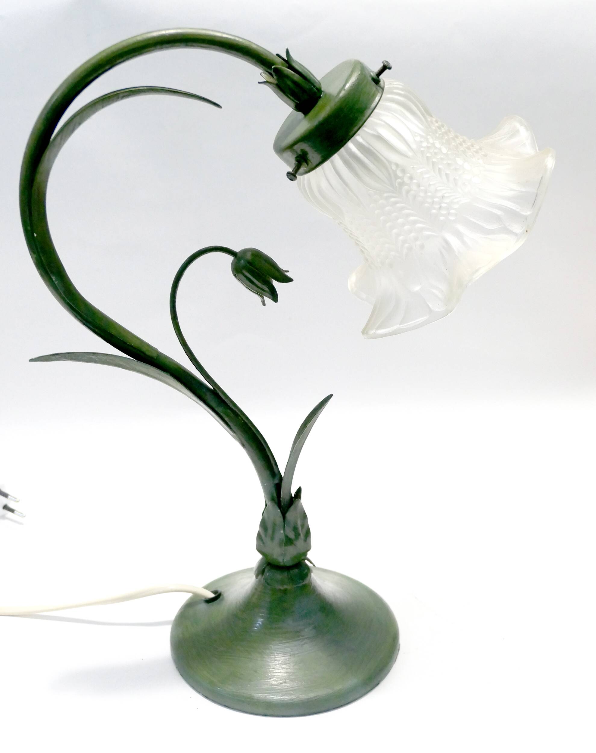 antique 1980s art nouveau retro table or desk lamp