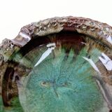 Empty Ashtray Pocket Cup Vintage Ceramic AC Pottery Blue Gradients