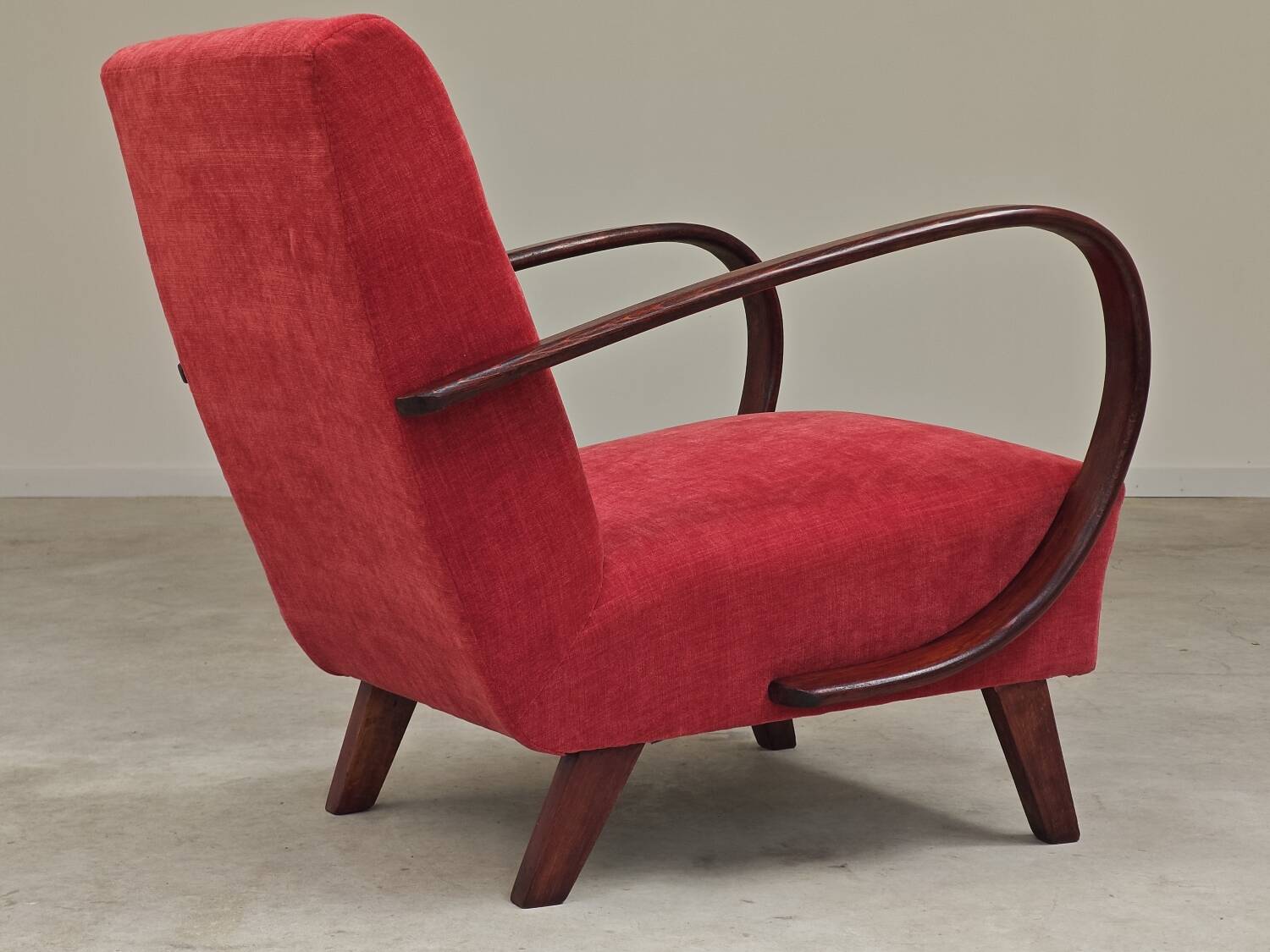 H410 Type C Powder Pink Armchair by Jindrich Halabala for Thonet 1930