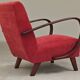 H410 Type C Powder Pink Armchair by Jindrich Halabala for Thonet 1930