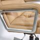 Modern leather office chair with chrome base, 1970s.