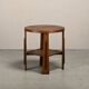 Dutch Art Deco Modernist Amsterdam School side table in Oak square inlay